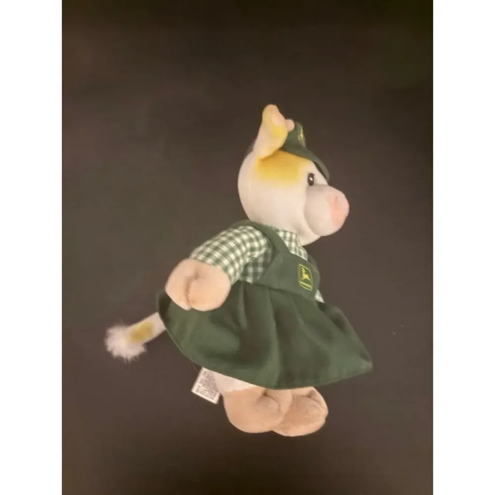 John Deere Plush Toy Cow Mary Moo Moos Farmer Stuffed 1999 Farmhouse Decor